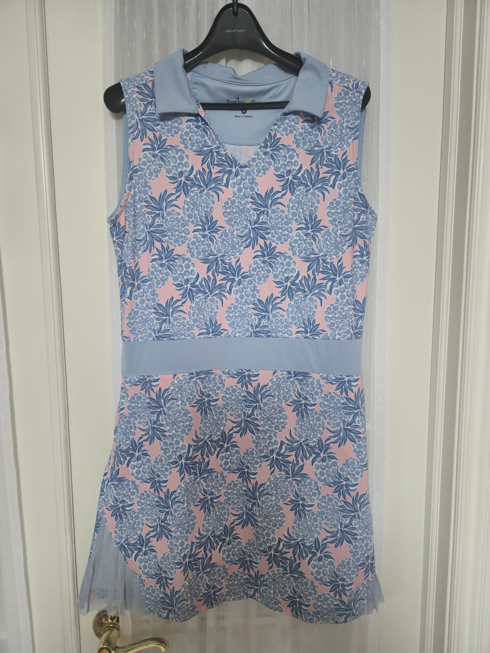 Turtles & tees Golf Dress with Blue Pineapple Print